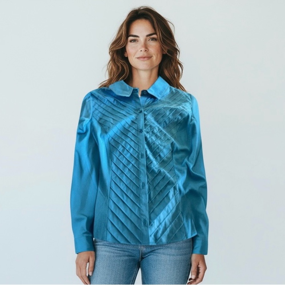 Zac & Rachel Vibrant Blue Button Down Shirt